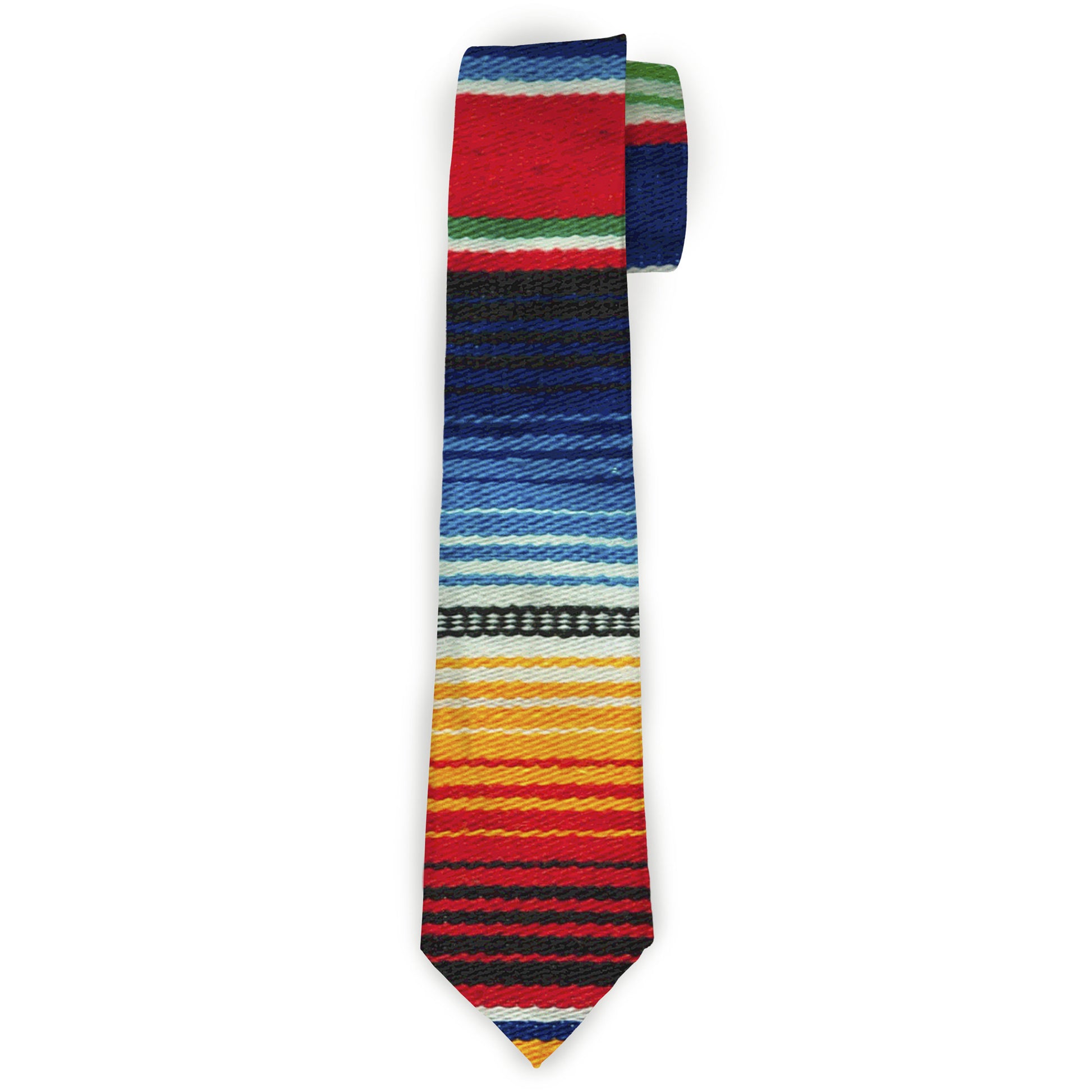 Necktie Standard - Zarape2 Vertical Multi Color Stripe Neckties Buckle-Down