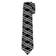 Buckle-Down Necktie - Zig Zag Black/Gray/White Neckties Buckle-Down