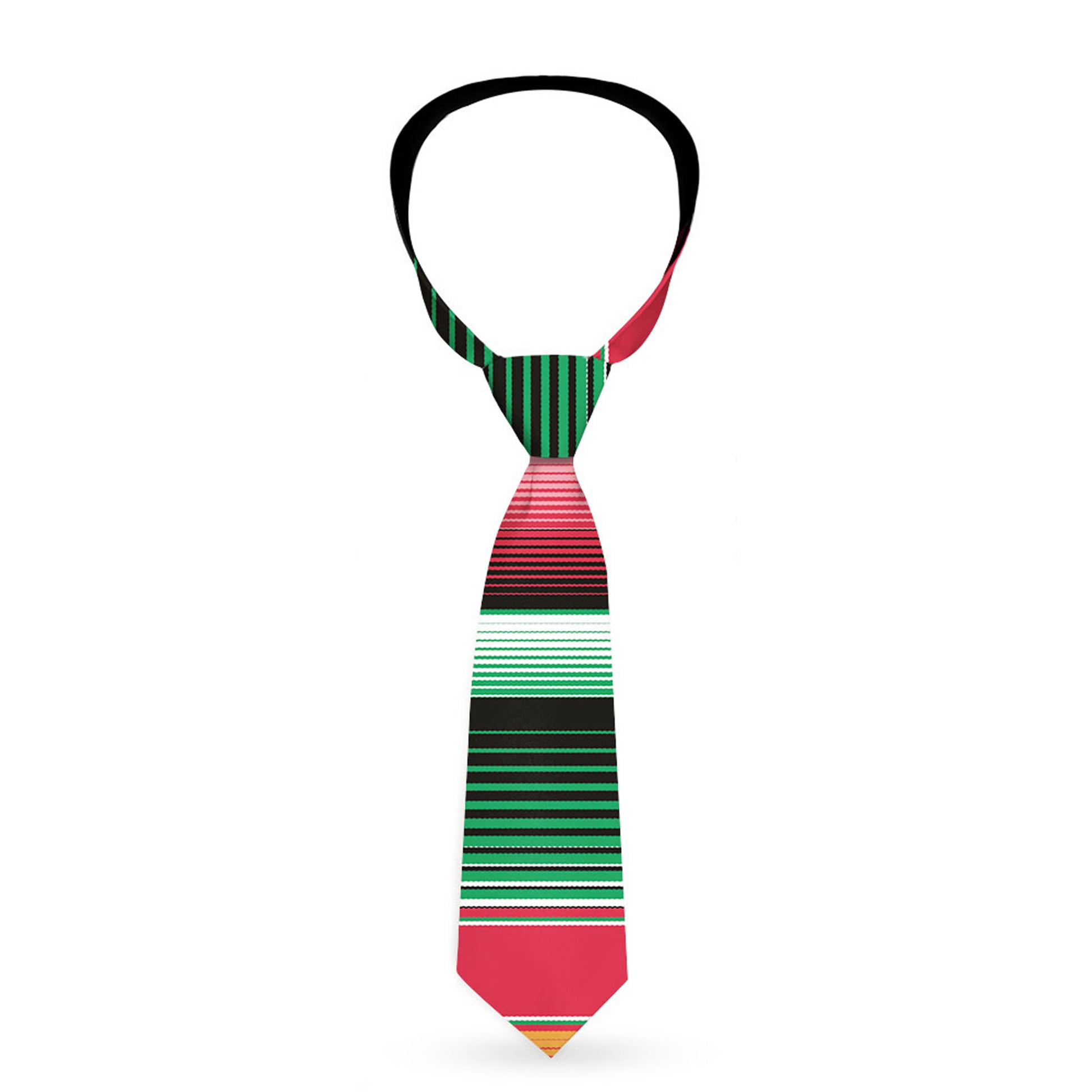 Buckle-Down Necktie - Zarape5 Vertical Multi Color Stripe Neckties Buckle-Down
