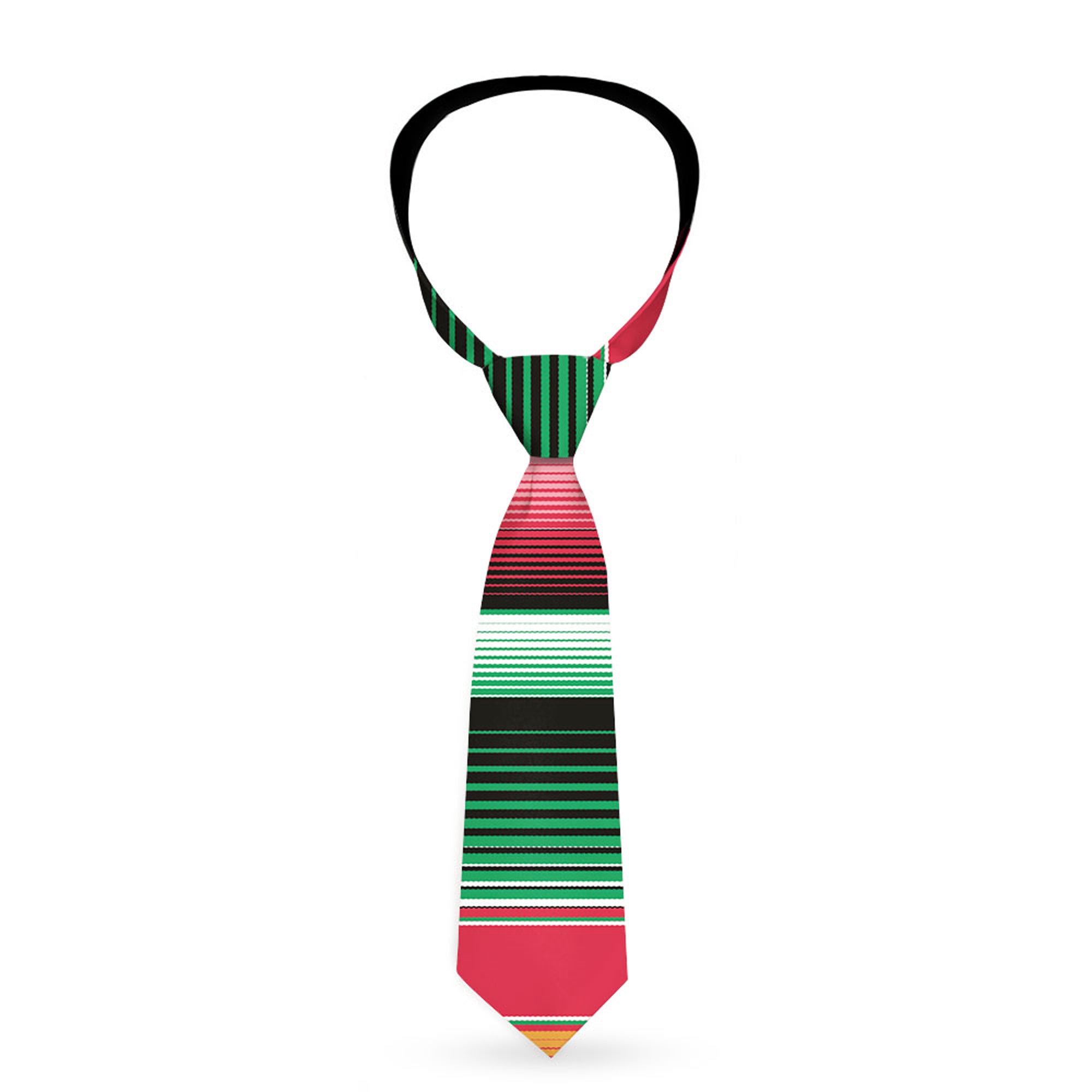 Buckle-Down Necktie - Zarape5 Vertical Multi Color Stripe Neckties Buckle-Down
