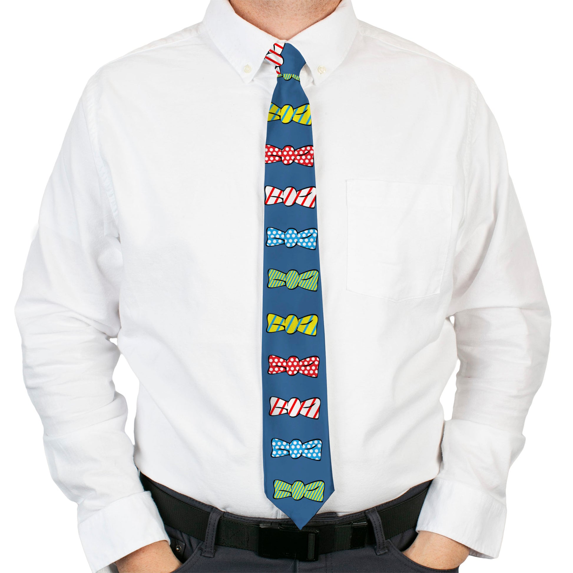 Buckle-Down Necktie - Bowties Blue/Multi Color Neckties Buckle-Down
