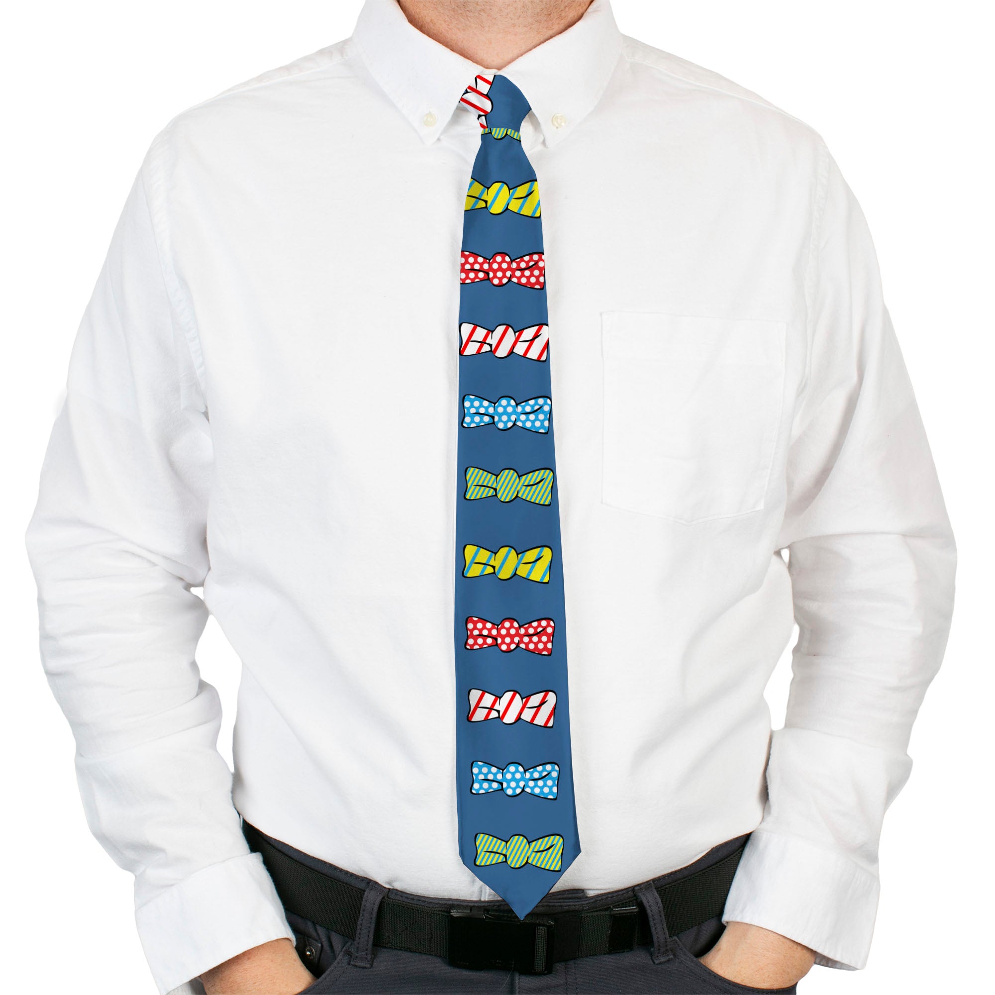 Buckle-Down Necktie - Bowties Blue/Multi Color Neckties Buckle-Down