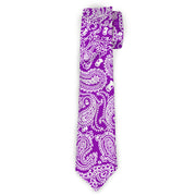 Buckle-Down Necktie - Bandana/Skulls Purple/White Neckties Buckle-Down