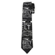 Buckle-Down Necktie - BD AUTHENTIC SEATBELT BELT NY-LA Black/White Neckties Buckle-Down