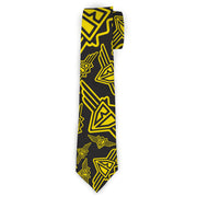Buckle-Down Necktie - BD Logo Scattered Black/Yellow Neckties Buckle-Down