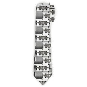 Buckle-Down Necktie - BD Logo/American Stripe Flag White/Black Neckties Buckle-Down