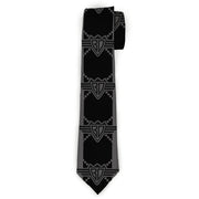 Buckle-Down Necktie - BD Monogram2 Black/Gray Neckties Buckle-Down
