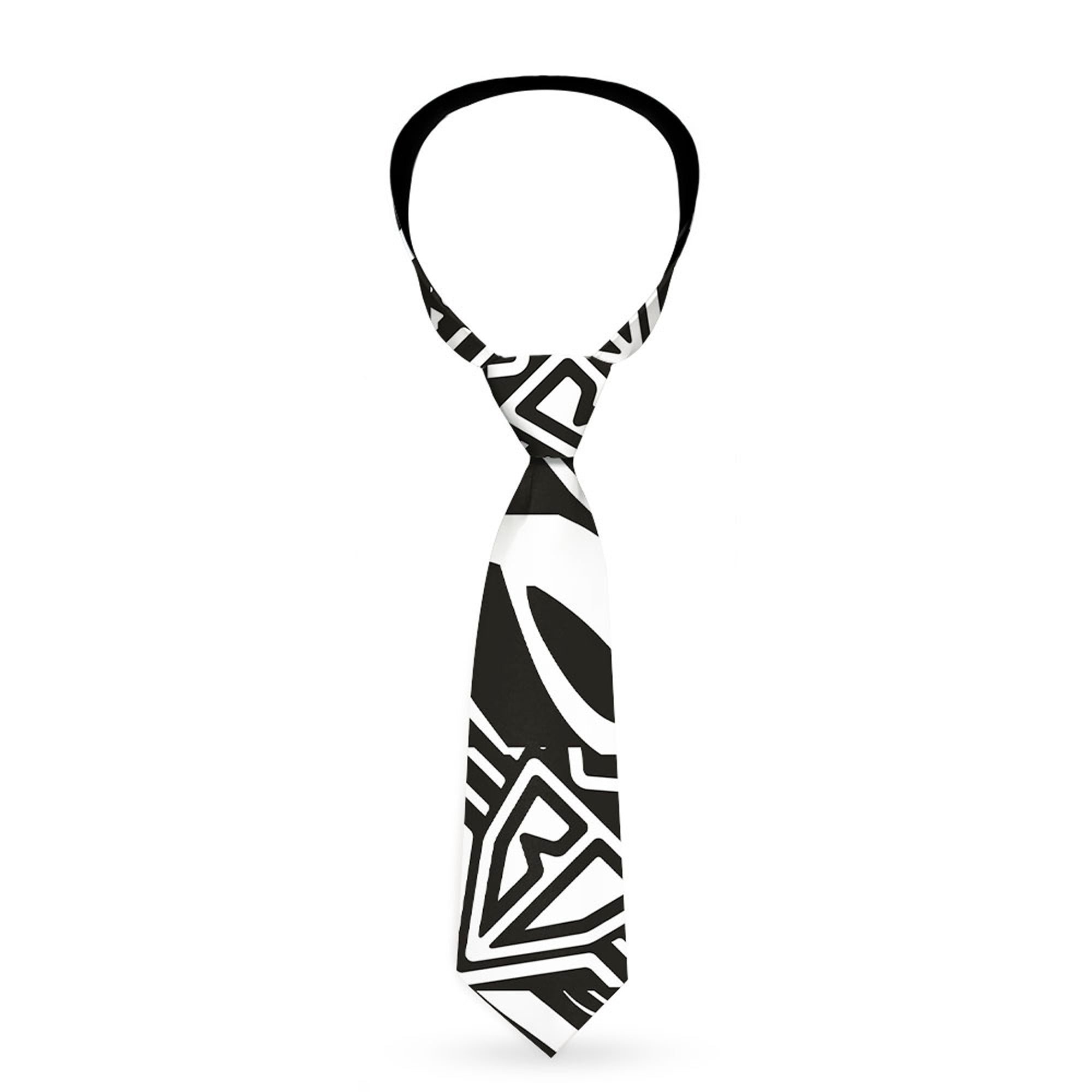 Buckle-Down Necktie - BD Logo/BUCKLE-DOWN Script Black/White Neckties Buckle-Down