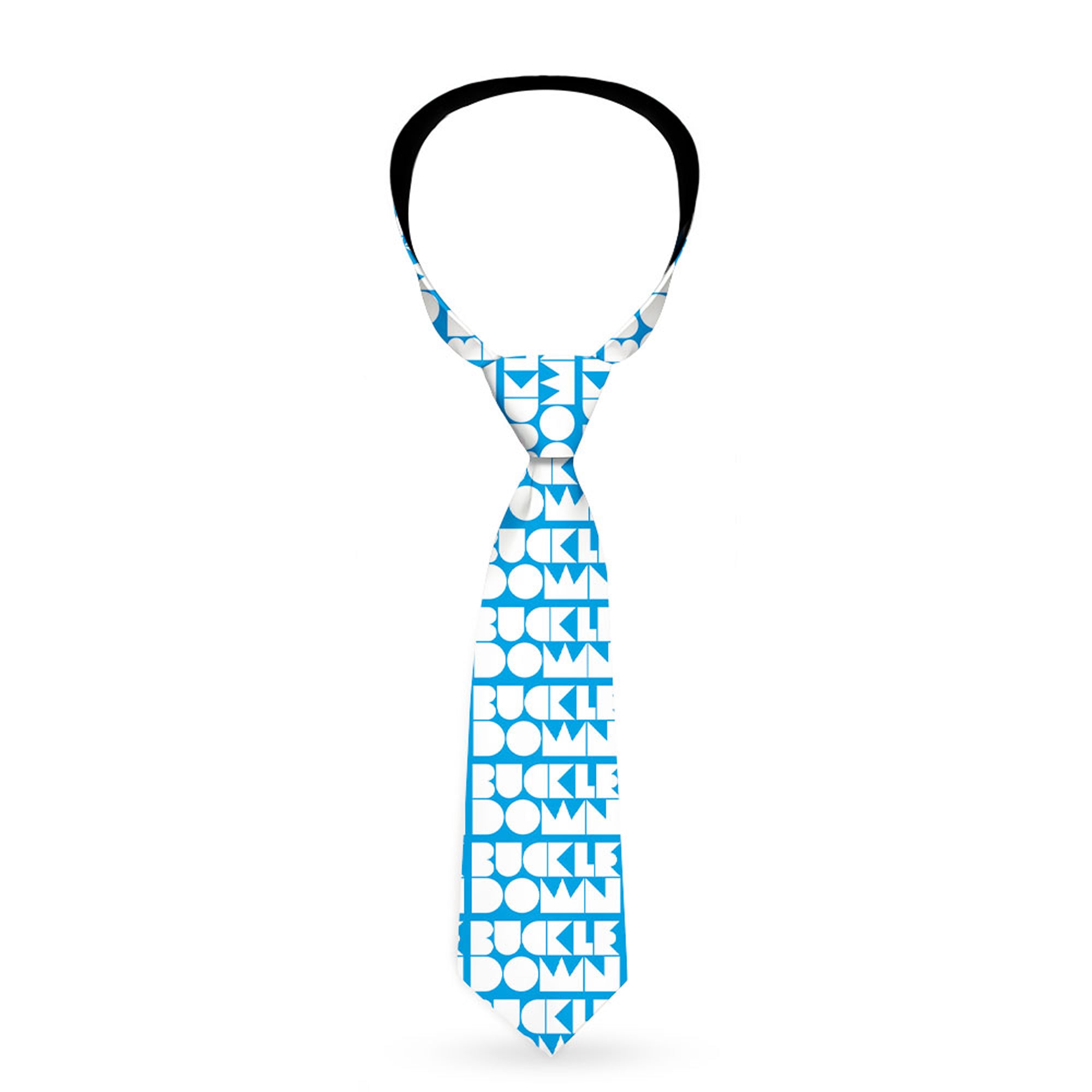 Buckle-Down Necktie - BUCKLE-DOWN Shapes Turquoise/White Neckties Buckle-Down