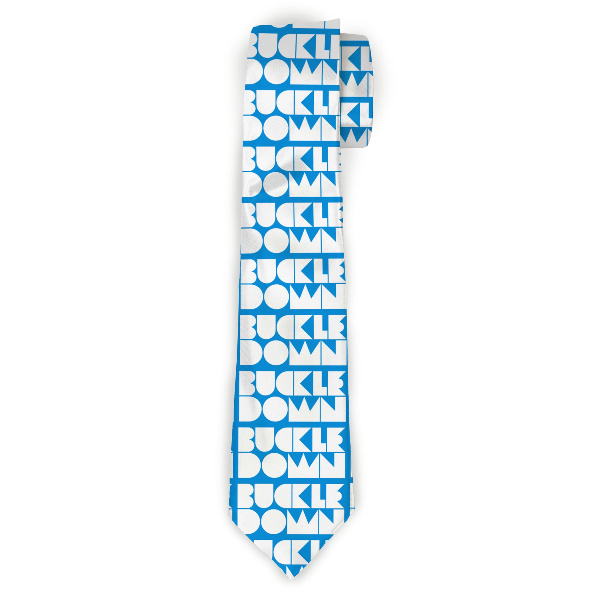 Buckle-Down Necktie - BUCKLE-DOWN Shapes Turquoise/White Neckties Buckle-Down