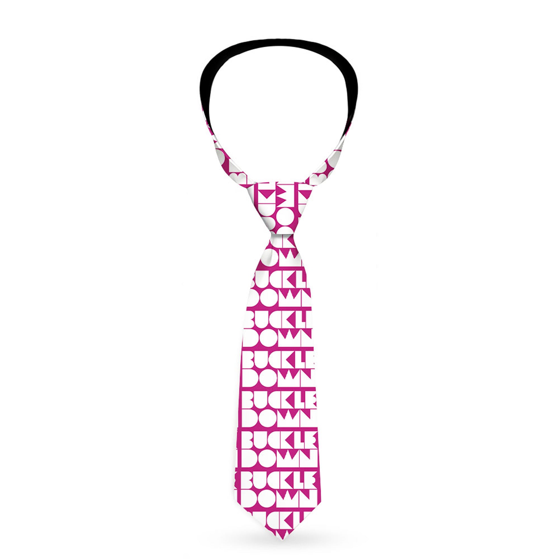Buckle-Down Necktie - BUCKLE-DOWN Shapes Hot Pink/White Neckties Buckle-Down