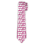 Buckle-Down Necktie - BUCKLE-DOWN Shapes Hot Pink/White Neckties Buckle-Down