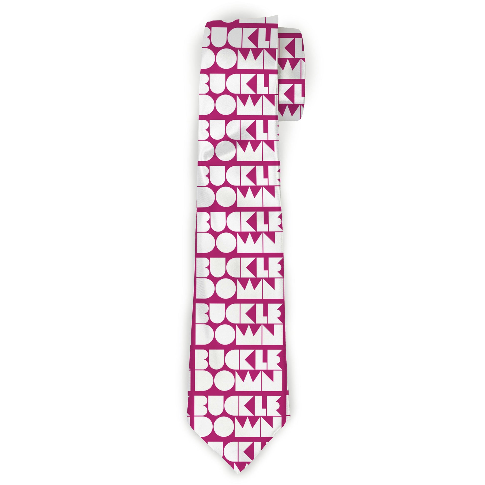 Buckle-Down Necktie - BUCKLE-DOWN Shapes Hot Pink/White Neckties Buckle-Down