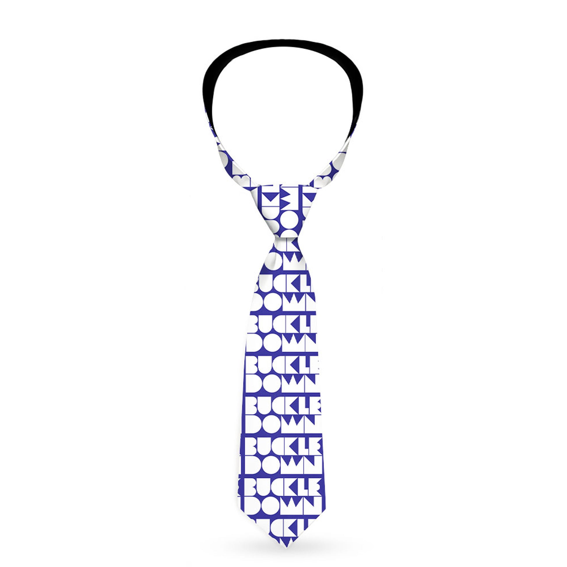 Buckle-Down Necktie - BUCKLE-DOWN Shapes Blue/White Neckties Buckle-Down