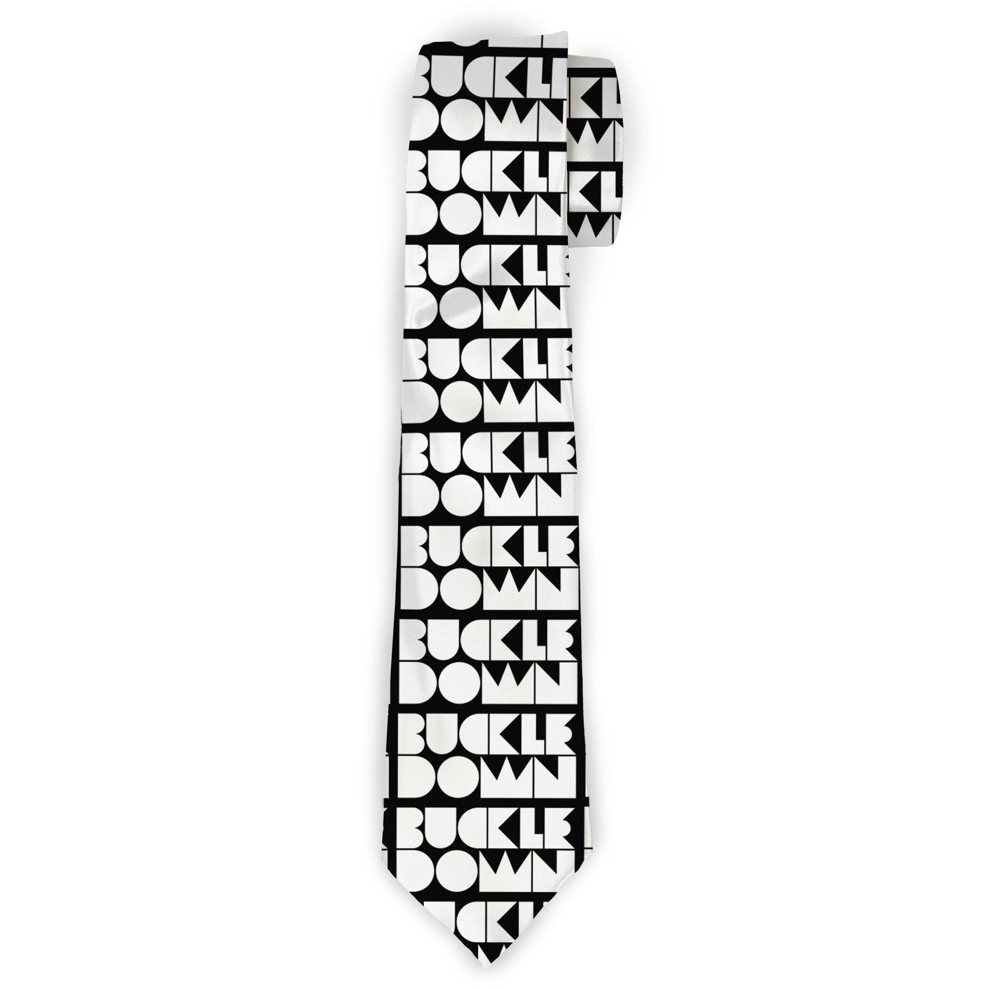 Buckle-Down Necktie - BUCKLE-DOWN Shapes Black/White Neckties Buckle-Down
