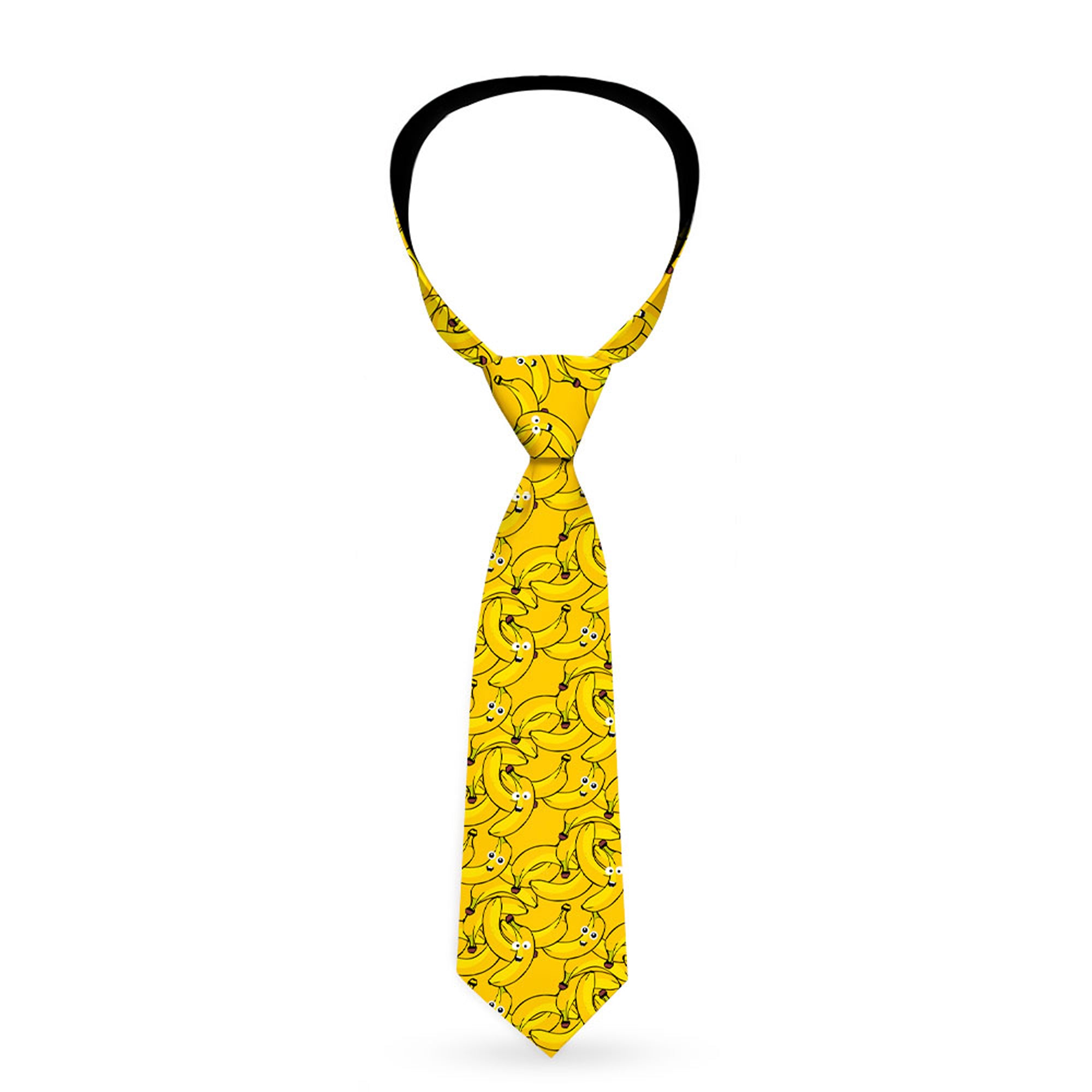Buckle-Down Necktie - Bananas Stacked Cartoon Yellows Neckties Buckle-Down