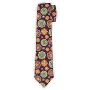 Buckle-Down Necktie - Boho Mandala Burgundy/Yellow/Turquoise/Orange Neckties Buckle-Down