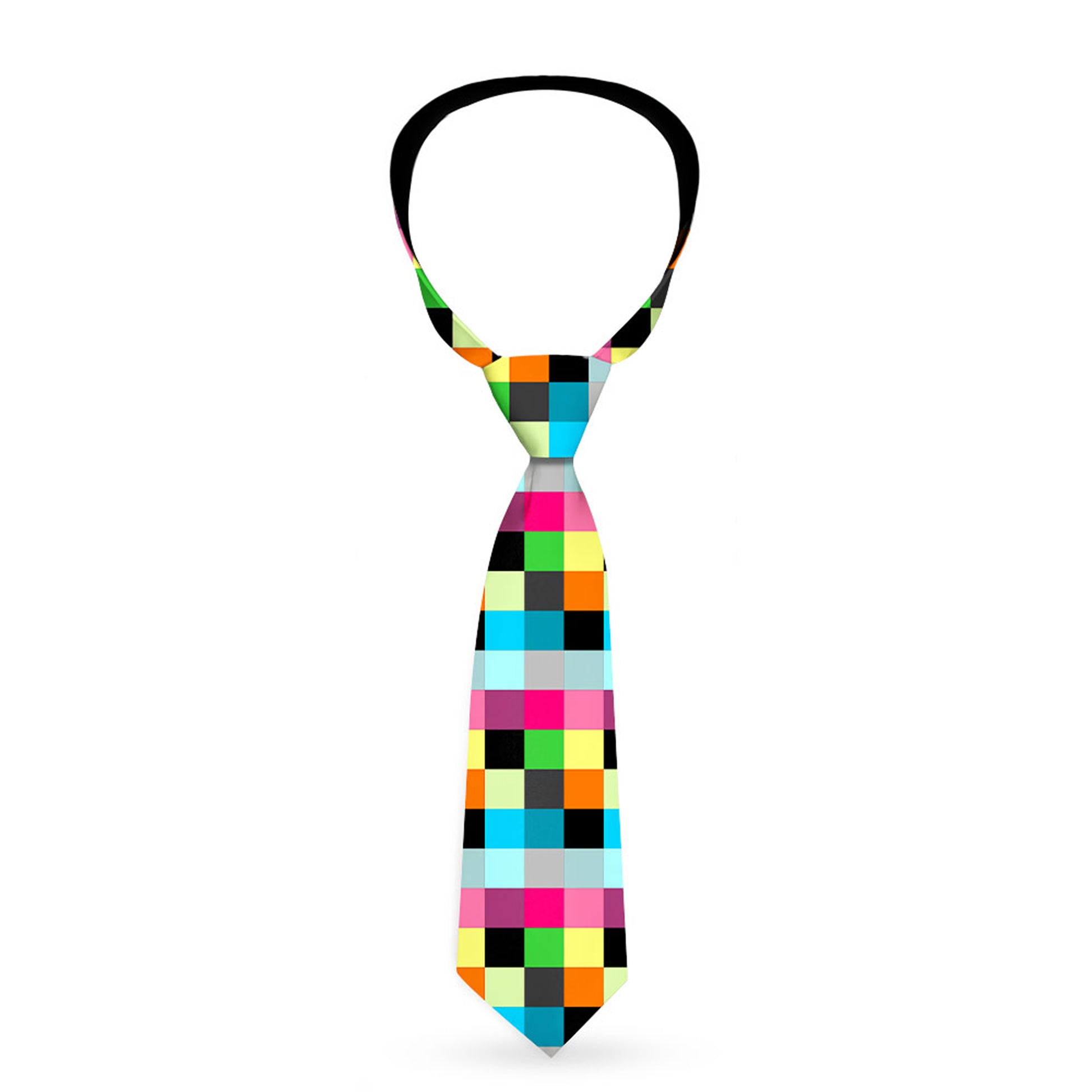 Buckle-Down Necktie - Checker Bright Pastel Neckties Buckle-Down