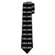 Buckle-Down Necktie - COLLEGE Black/White Neckties Buckle-Down