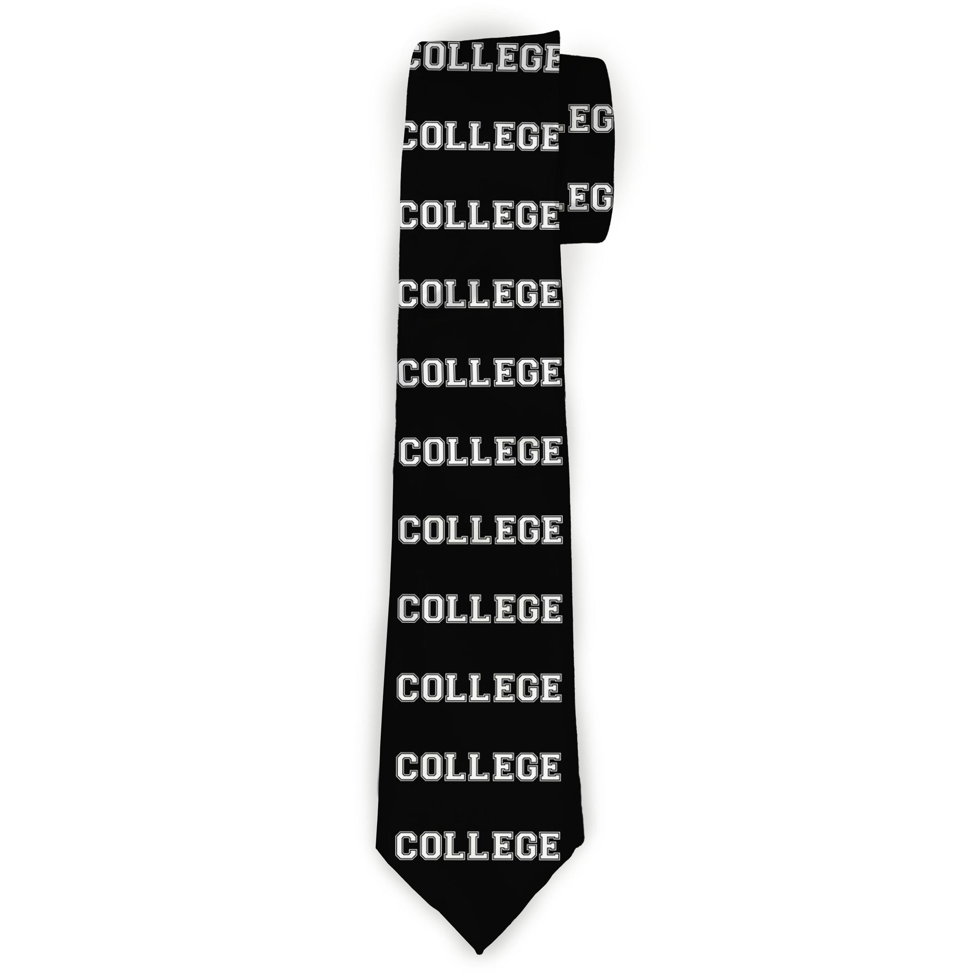 Buckle-Down Necktie - COLLEGE Black/White Neckties Buckle-Down