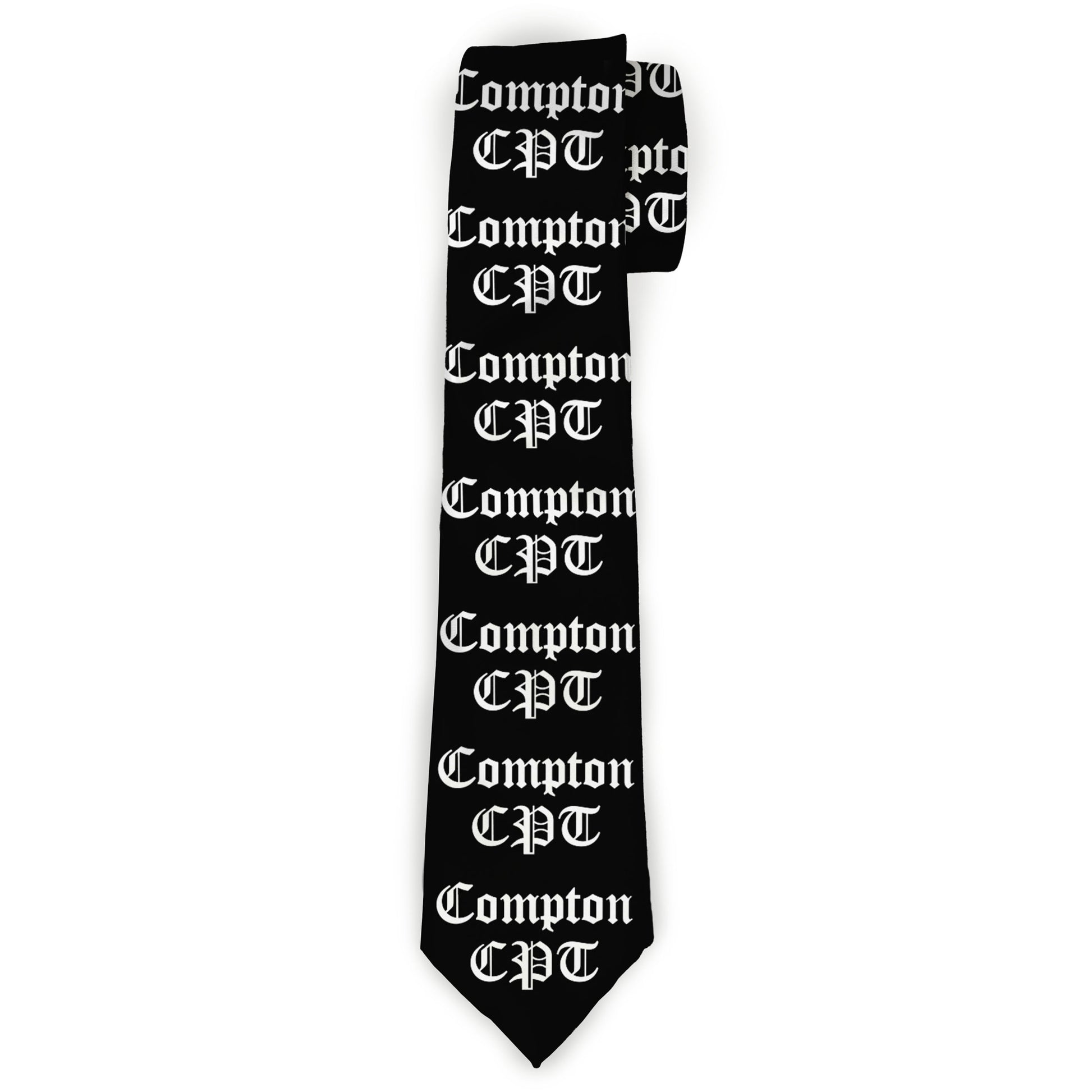 Buckle-Down Necktie - COMPTON-CPT Black/White Neckties Buckle-Down