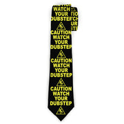 Buckle-Down Necktie - CAUTION WATCH YOUR DUBSTEP Black/Yellow Neckties Buckle-Down
