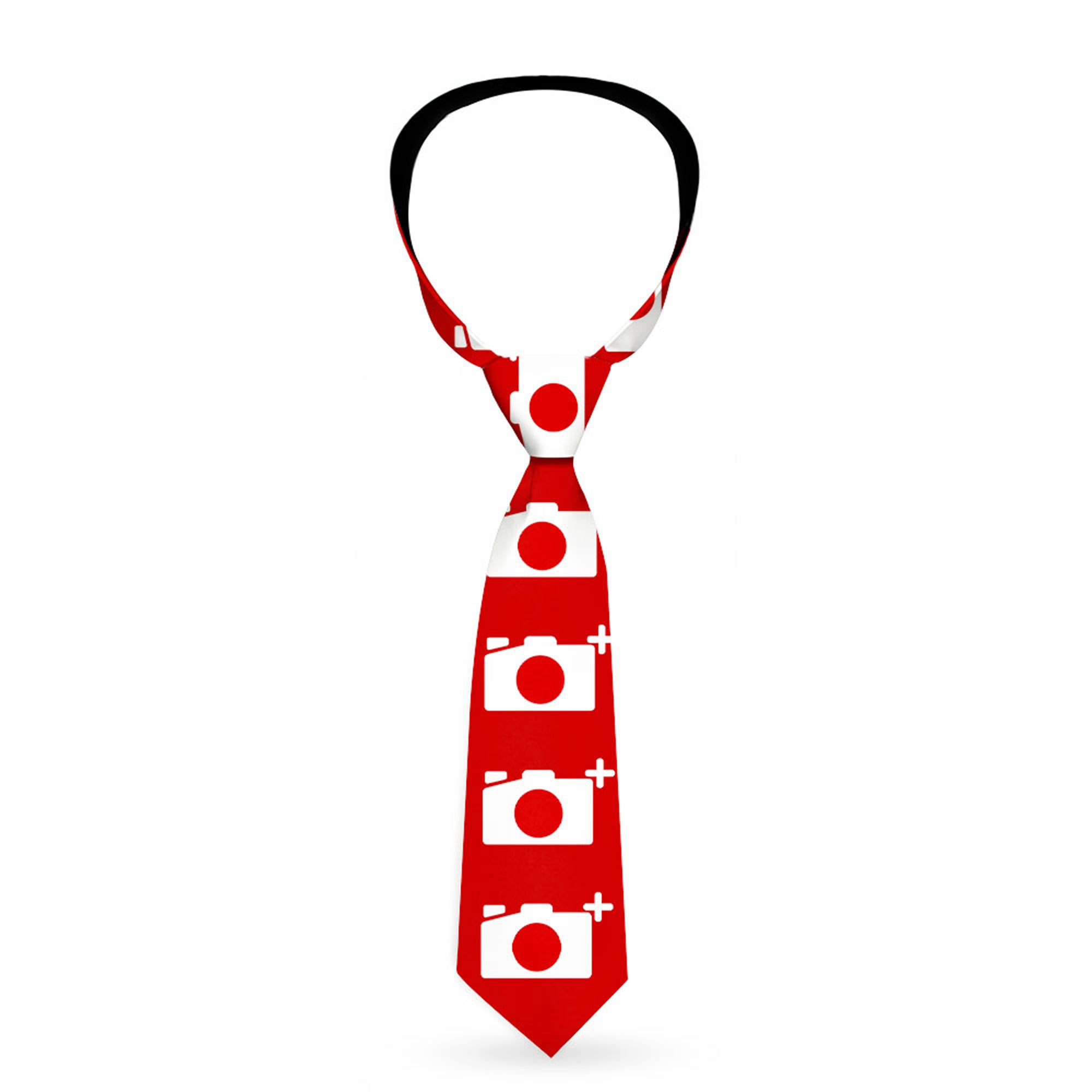 Buckle-Down Necktie - Camera Red/White Neckties Buckle-Down