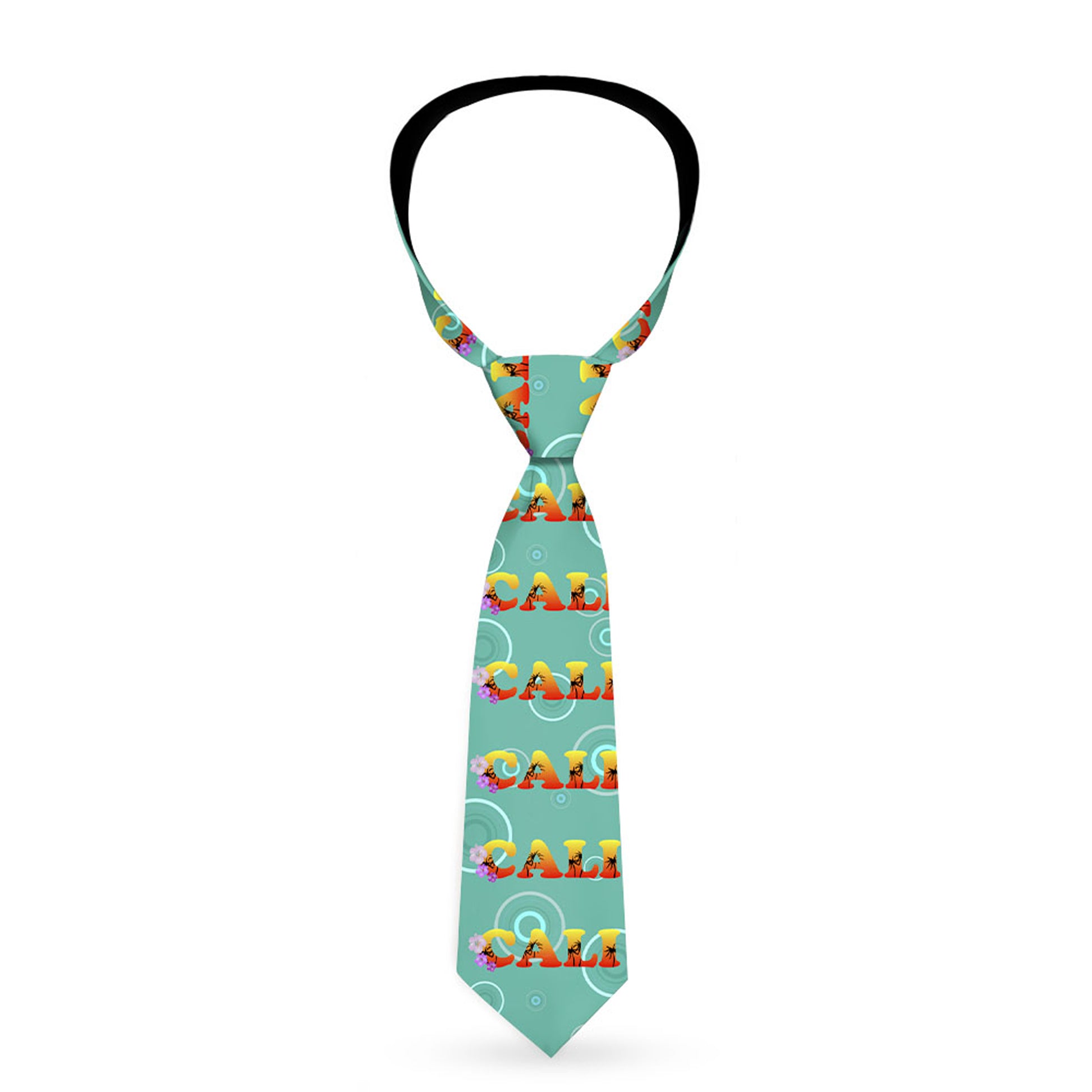 Buckle-Down Necktie - CALI Tropical Aqua/Multi Color Neckties Buckle-Down