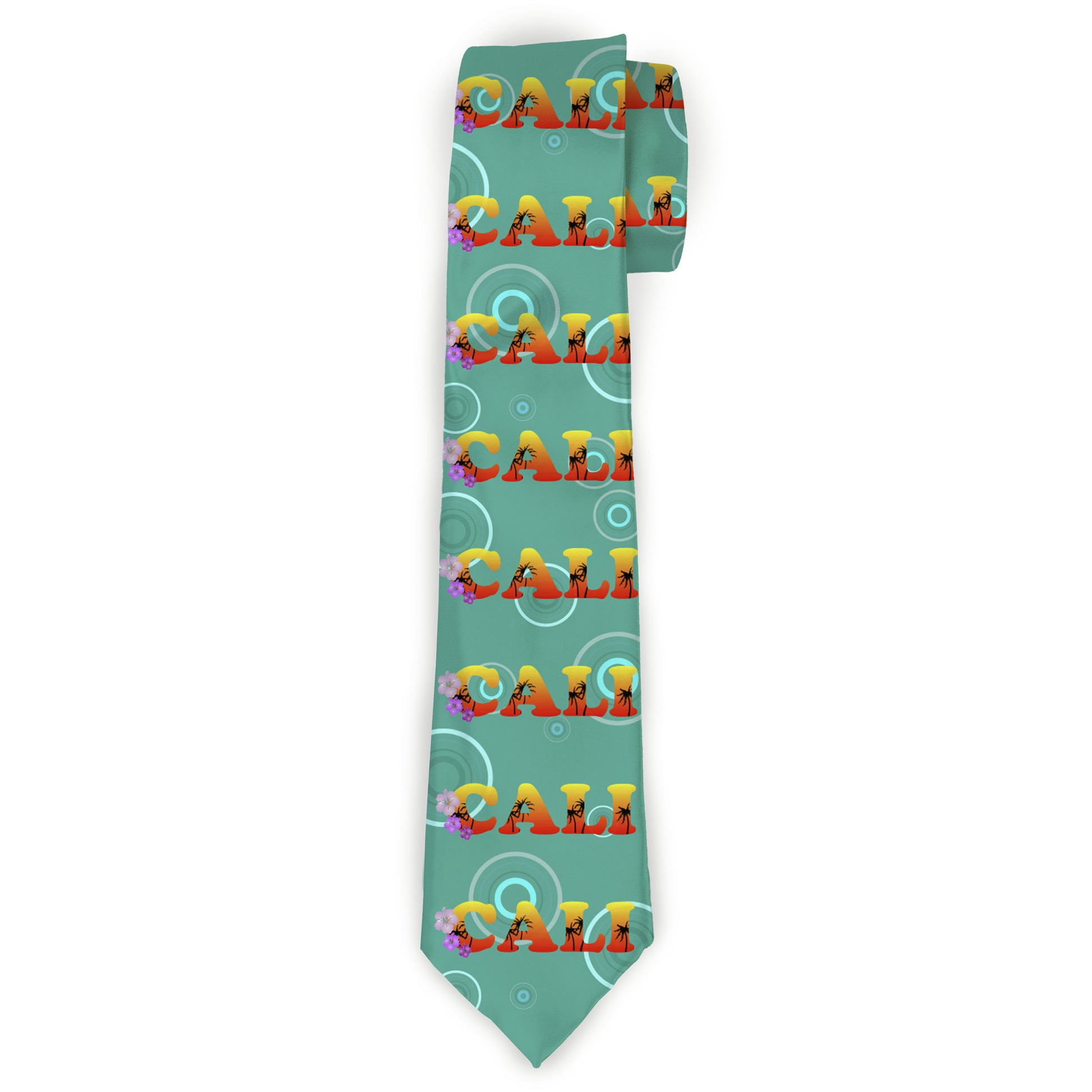 Buckle-Down Necktie - CALI Tropical Aqua/Multi Color Neckties Buckle-Down