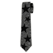 Buckle-Down Necktie - Cheetah/Stars Gray/Black Neckties Buckle-Down