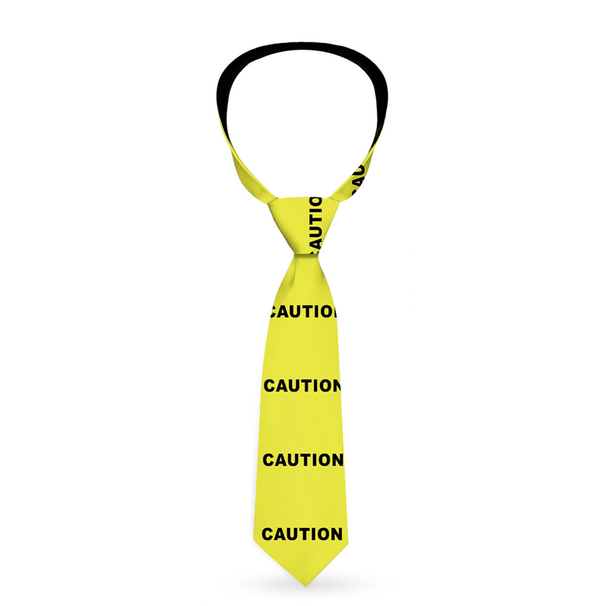 Buckle-Down Necktie - CAUTION Yellow/Black Neckties Buckle-Down