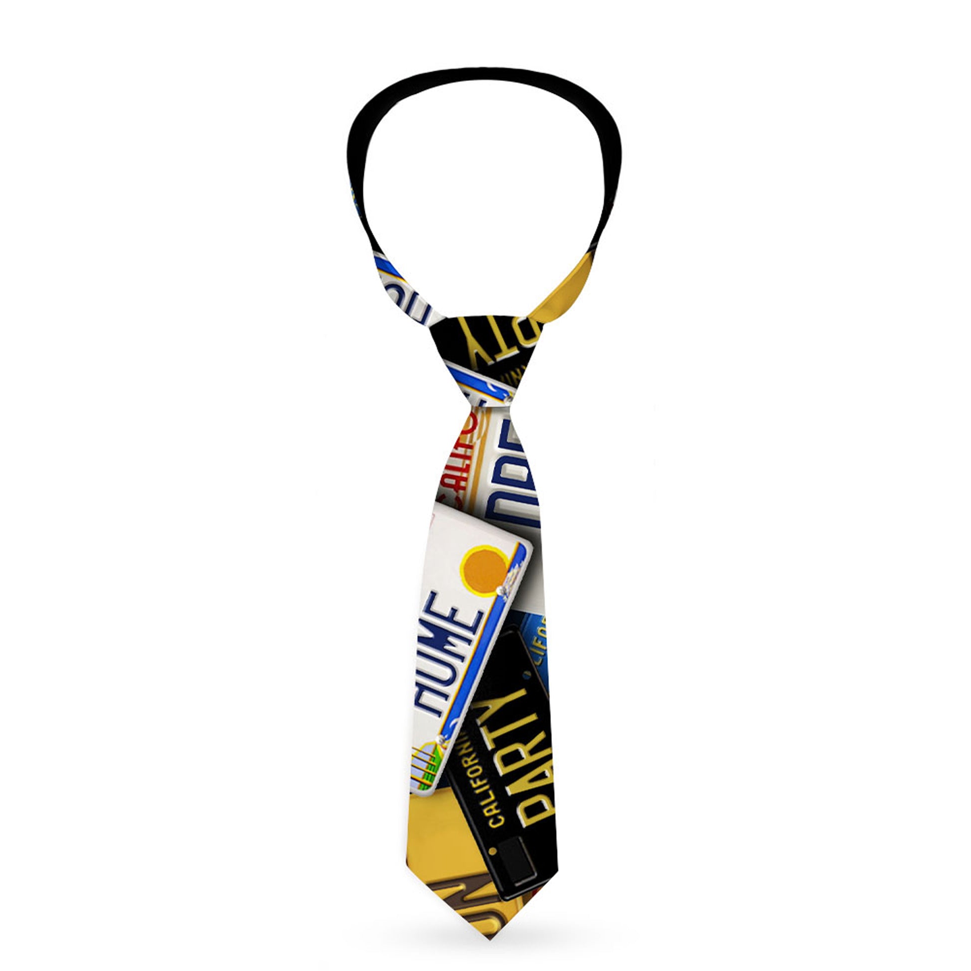 Buckle-Down Necktie - Cali License Plates Stacked Neckties Buckle-Down