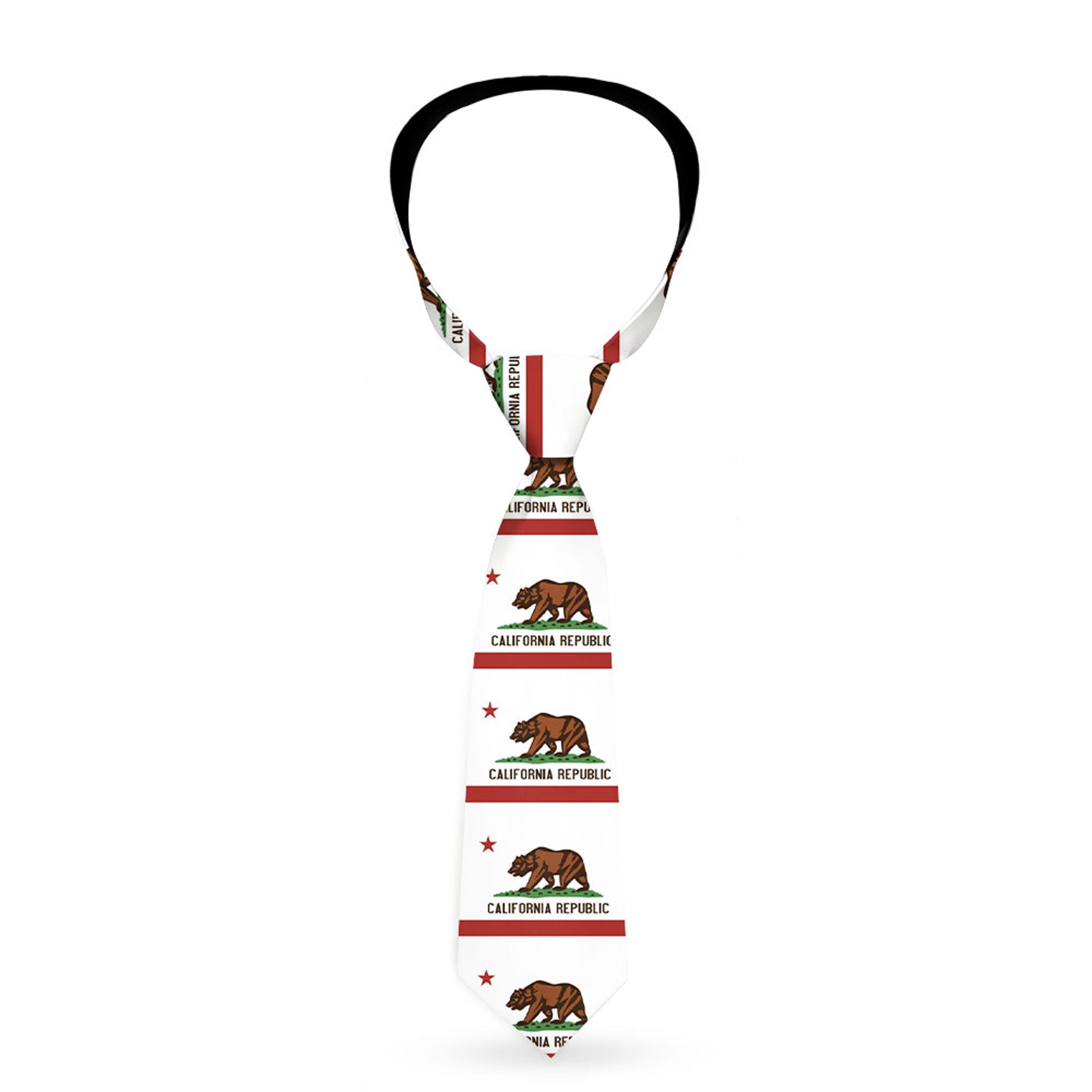 Buckle-Down Necktie - California State Flag White Neckties Buckle-Down