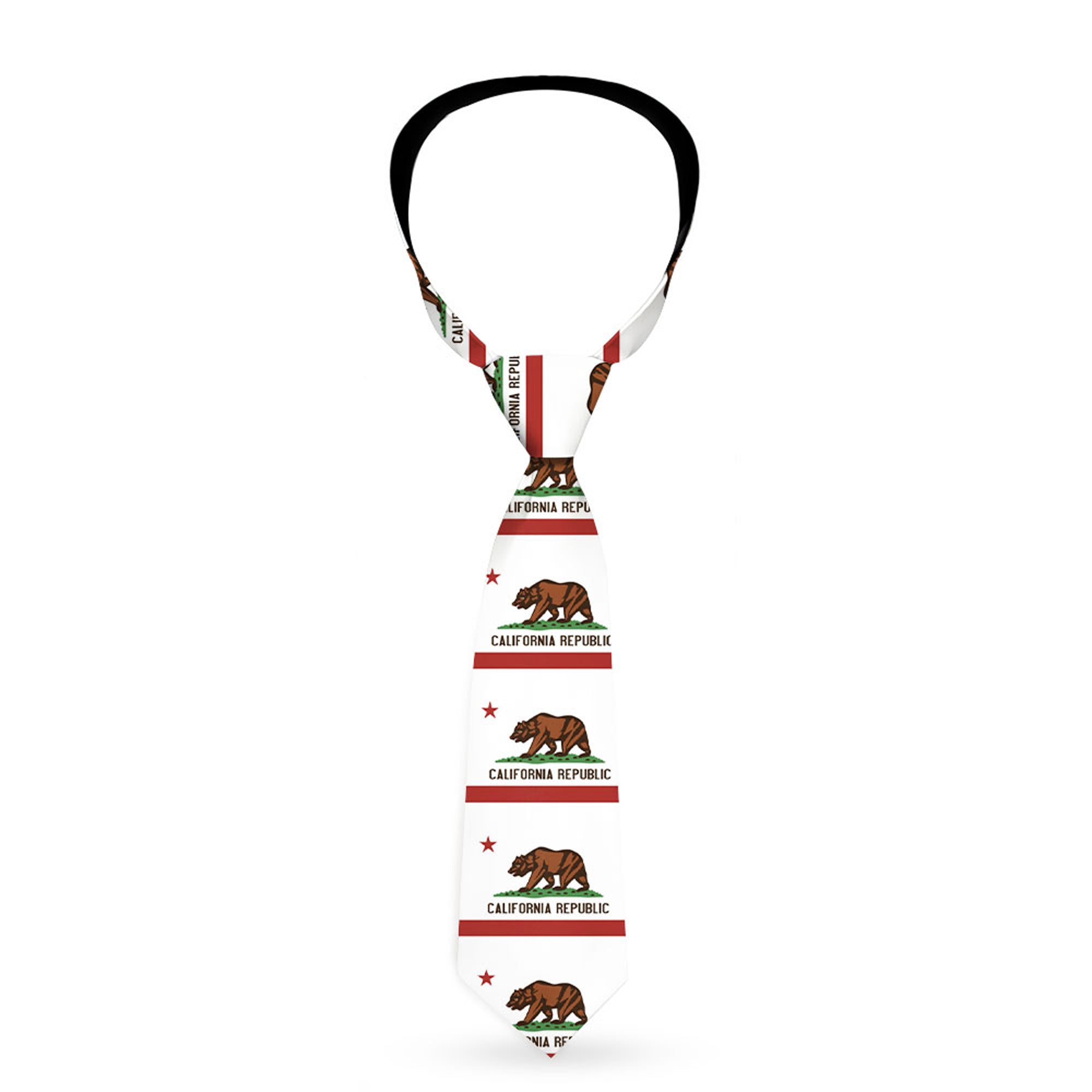 Buckle-Down Necktie - California State Flag White Neckties Buckle-Down