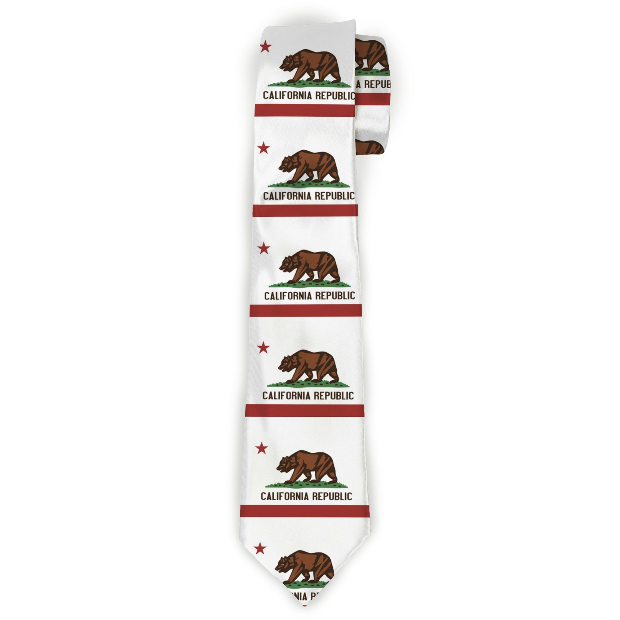 Buckle-Down Necktie - California State Flag White Neckties Buckle-Down