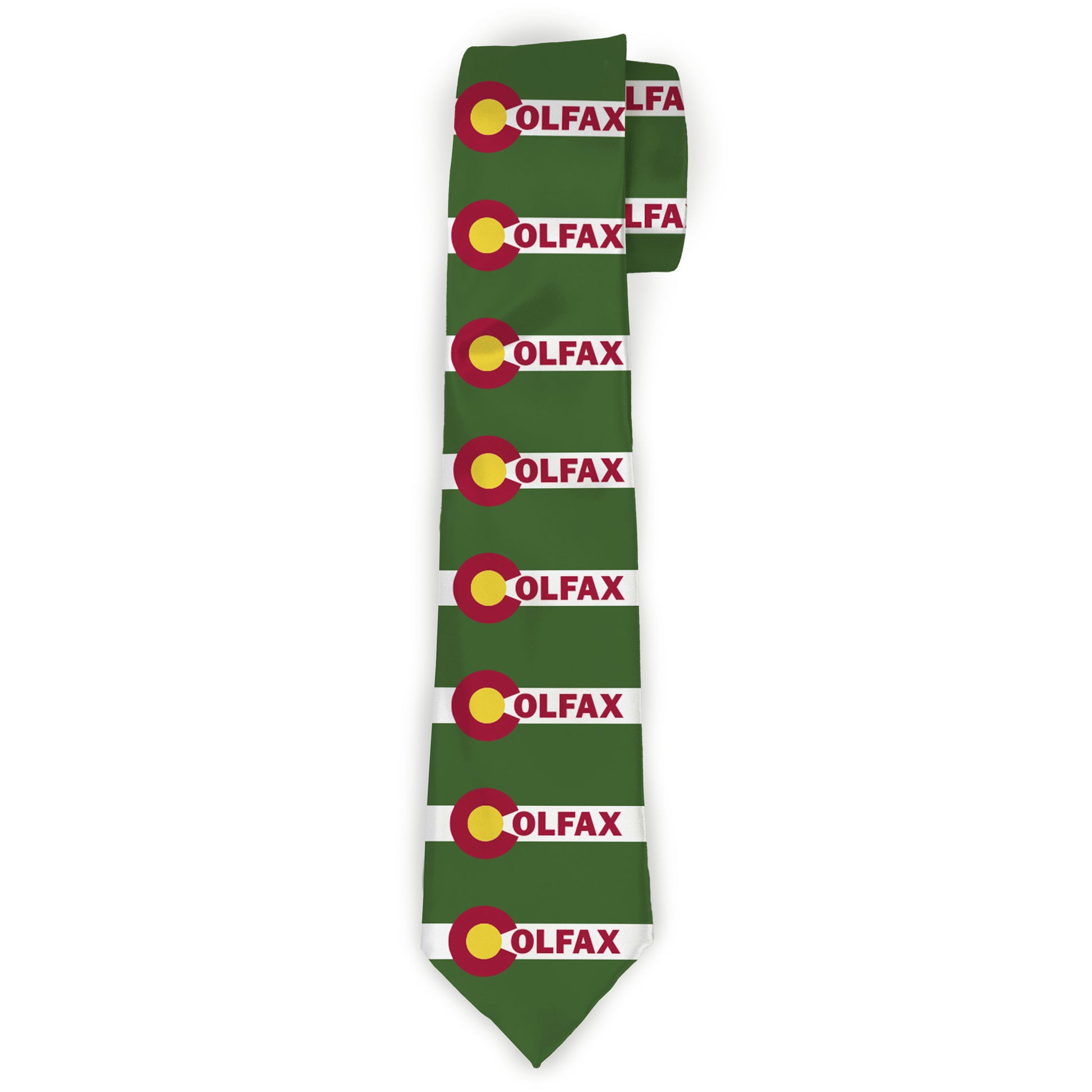 Buckle-Down Necktie - COLFAX Green Stripe Neckties Buckle-Down