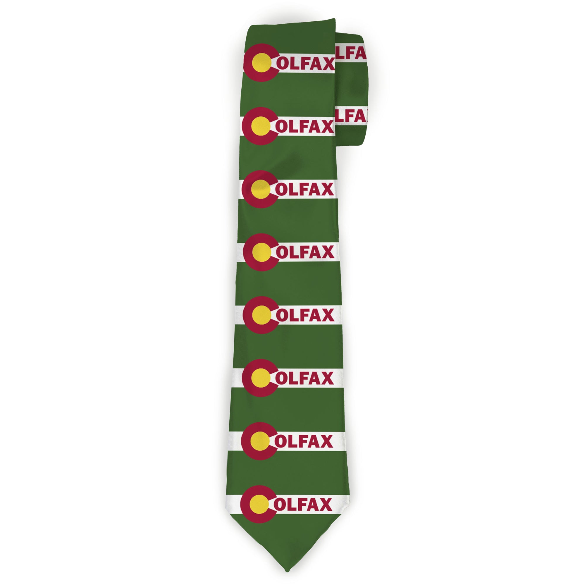 Buckle-Down Necktie - COLFAX Green Stripe Neckties Buckle-Down