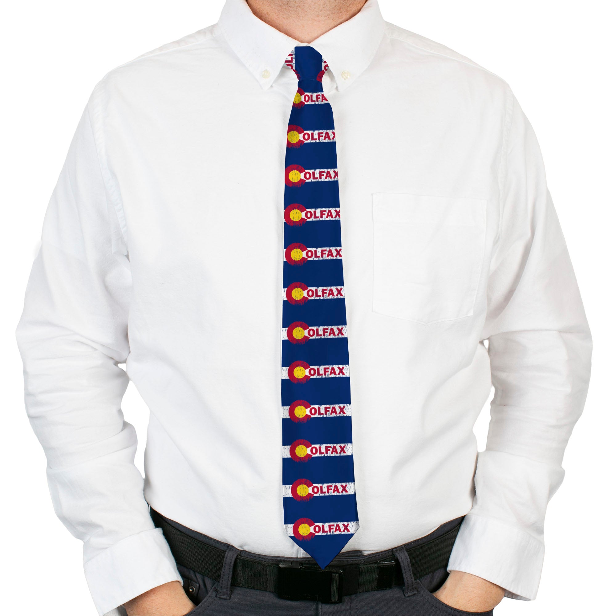 Buckle-Down Necktie - COLFAX Colorado Flag Weathered Neckties Buckle-Down