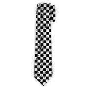 Buckle-Down Necktie - Checker Weathered2 Black/White Neckties Buckle-Down