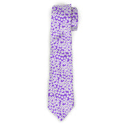 Buckle-Down Necktie - Ditsy Floral Lavender/White/Black Neckties Buckle-Down