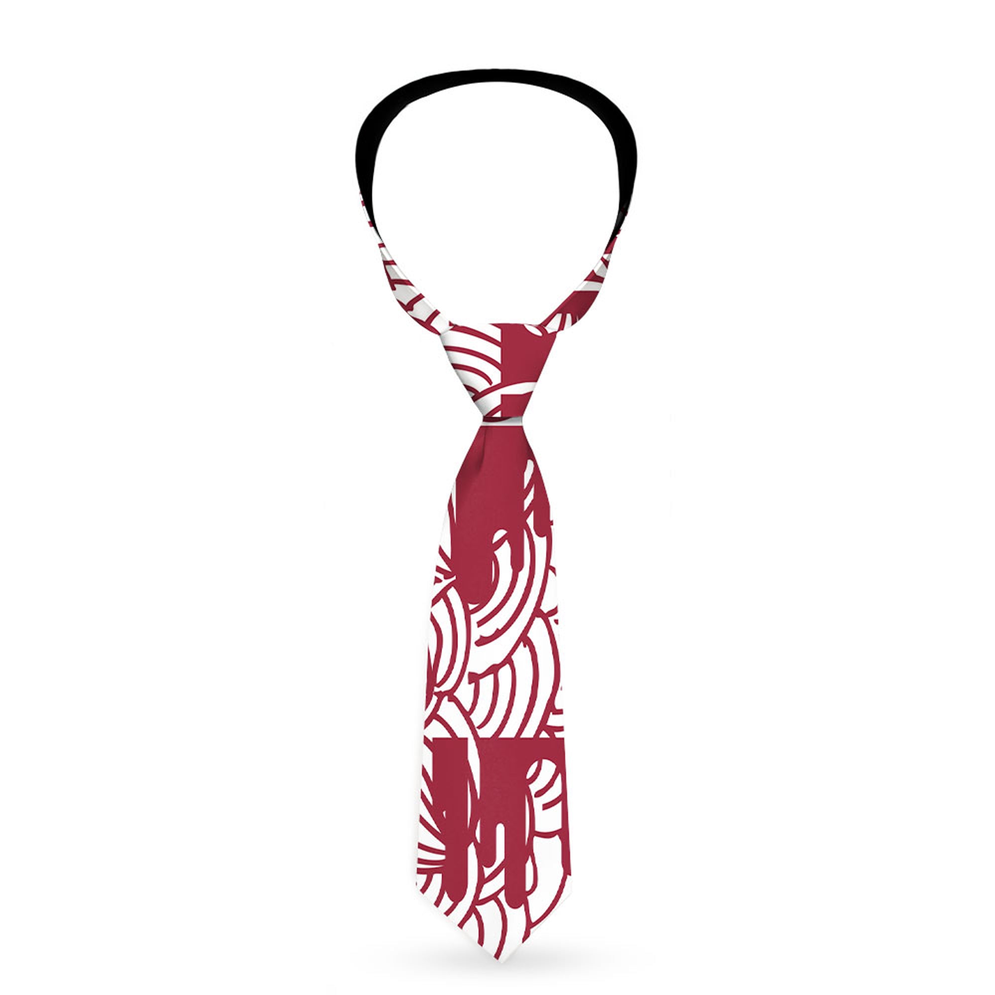 Buckle-Down Necktie - Doodle1/Paint Drips White/Red Neckties Buckle-Down