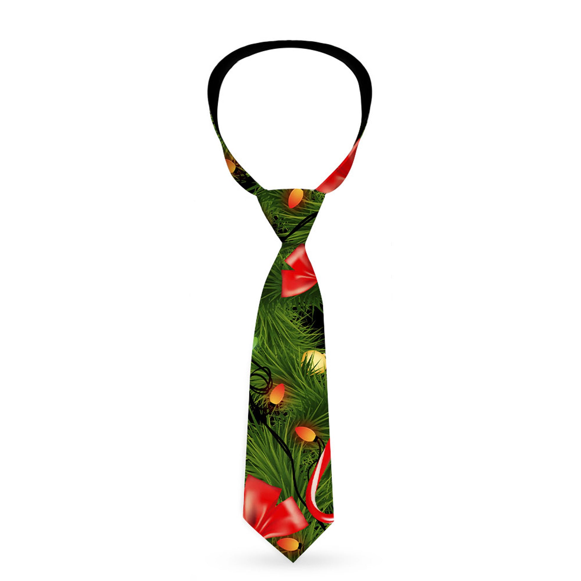Buckle-Down Necktie - Decorated Tree2 w/Bows/Lights/Candy Canes Neckties Buckle-Down