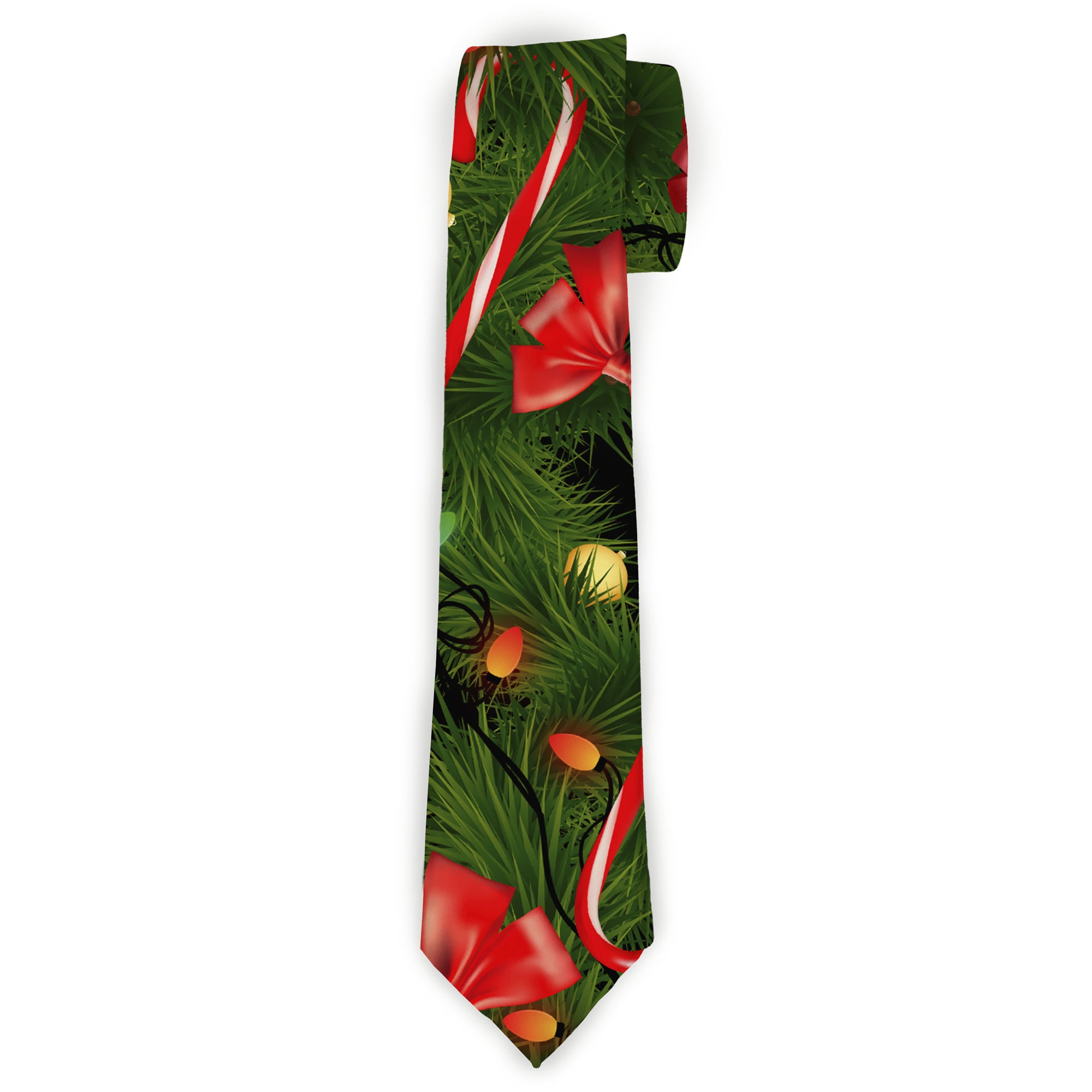 Buckle-Down Necktie - Decorated Tree2 w/Bows/Lights/Candy Canes Neckties Buckle-Down