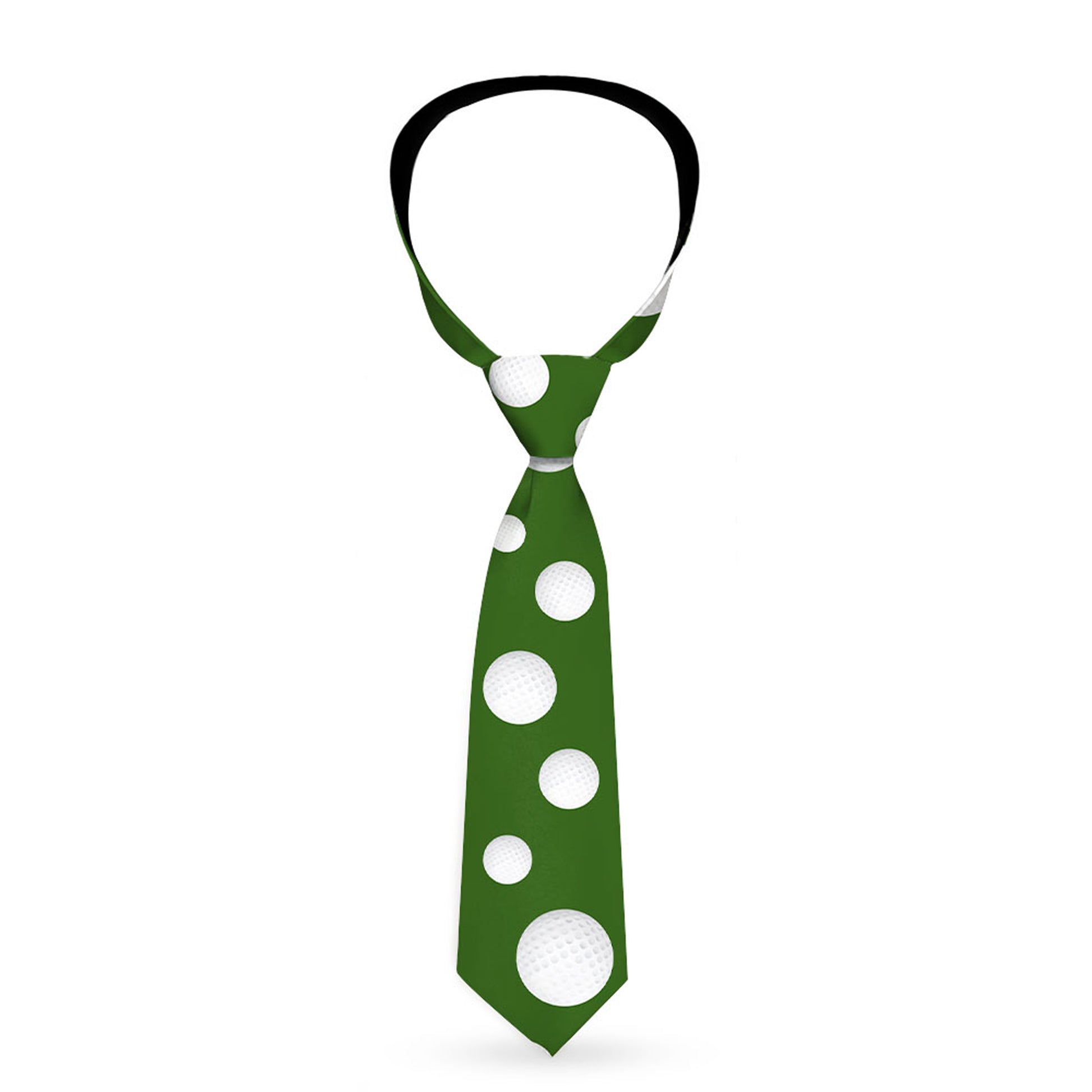 Buckle-Down Necktie - Golf Balls Green/White Neckties Buckle-Down