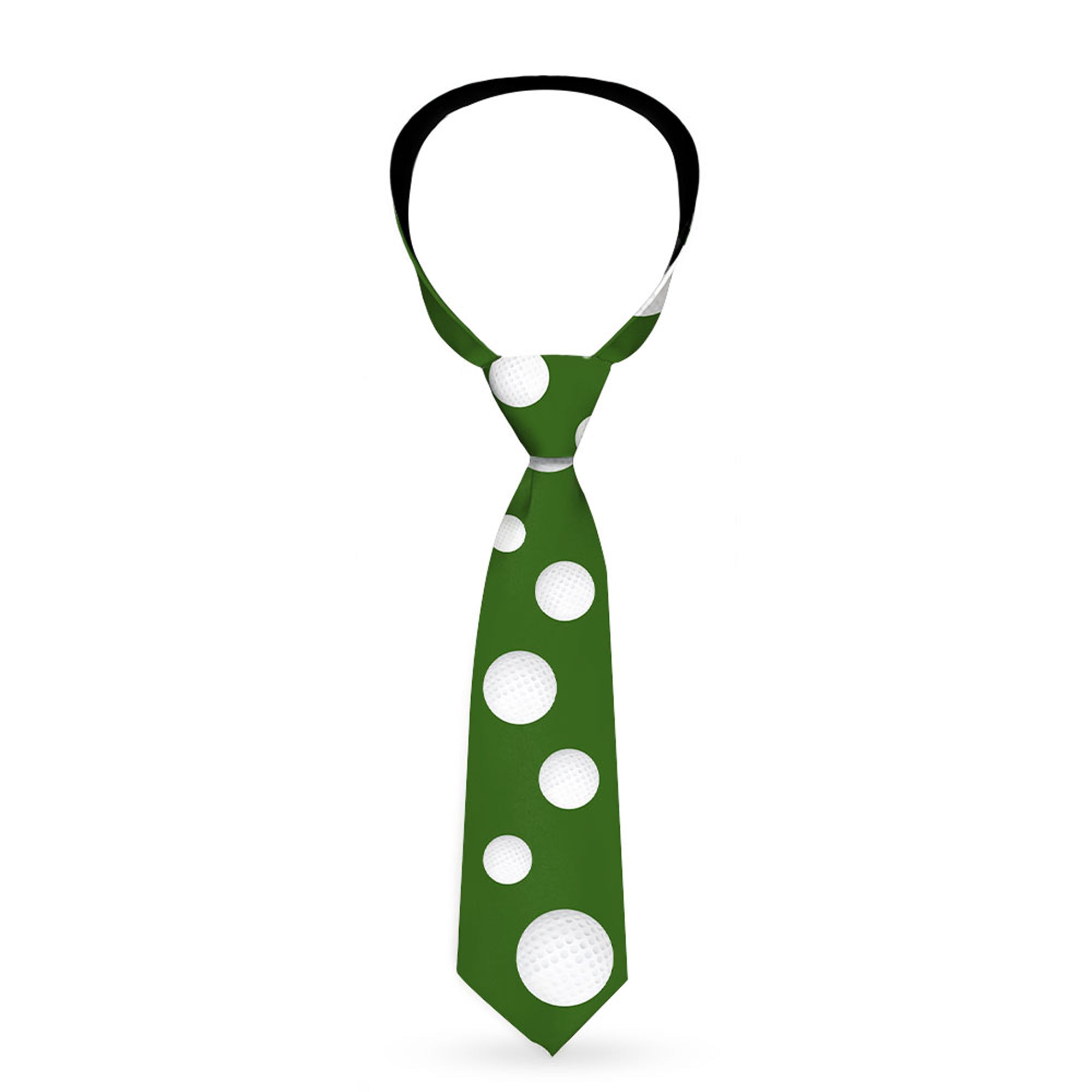 Buckle-Down Necktie - Golf Balls Green/White Neckties Buckle-Down