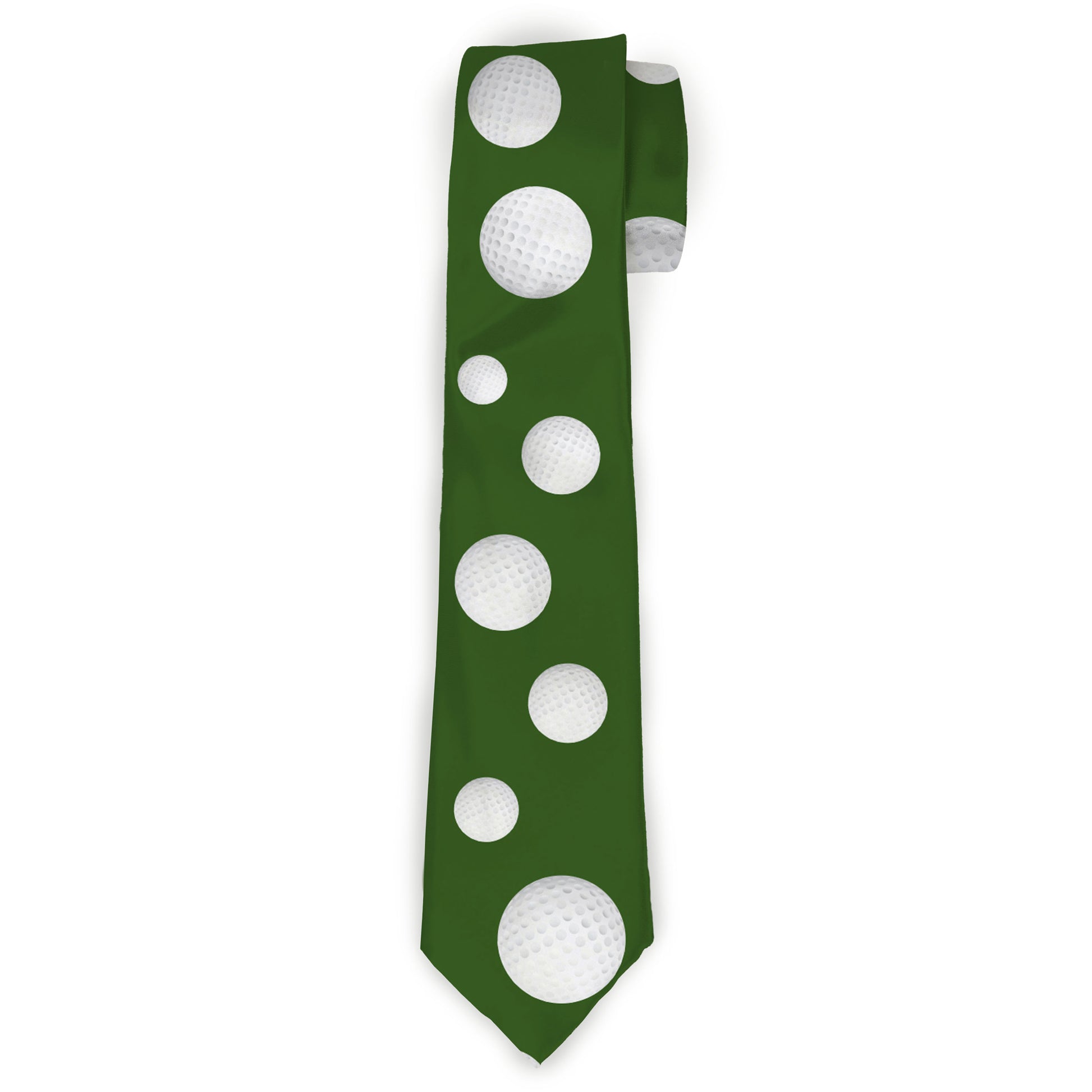 Buckle-Down Necktie - Golf Balls Green/White Neckties Buckle-Down