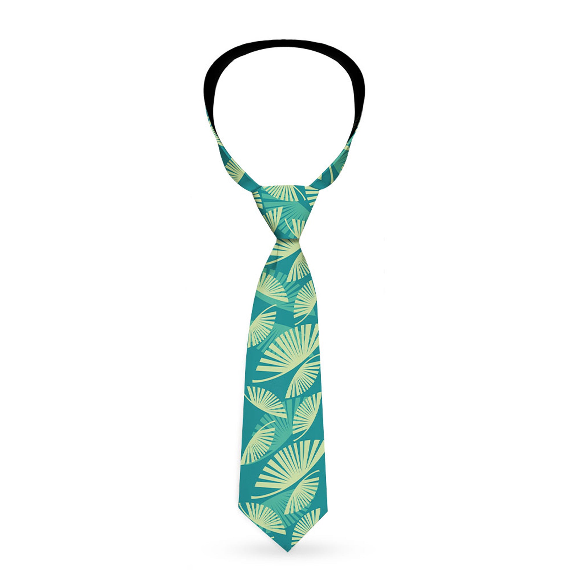 Buckle-Down Necktie - Palm Leaves Stacked Pastel Greens Neckties Buckle-Down