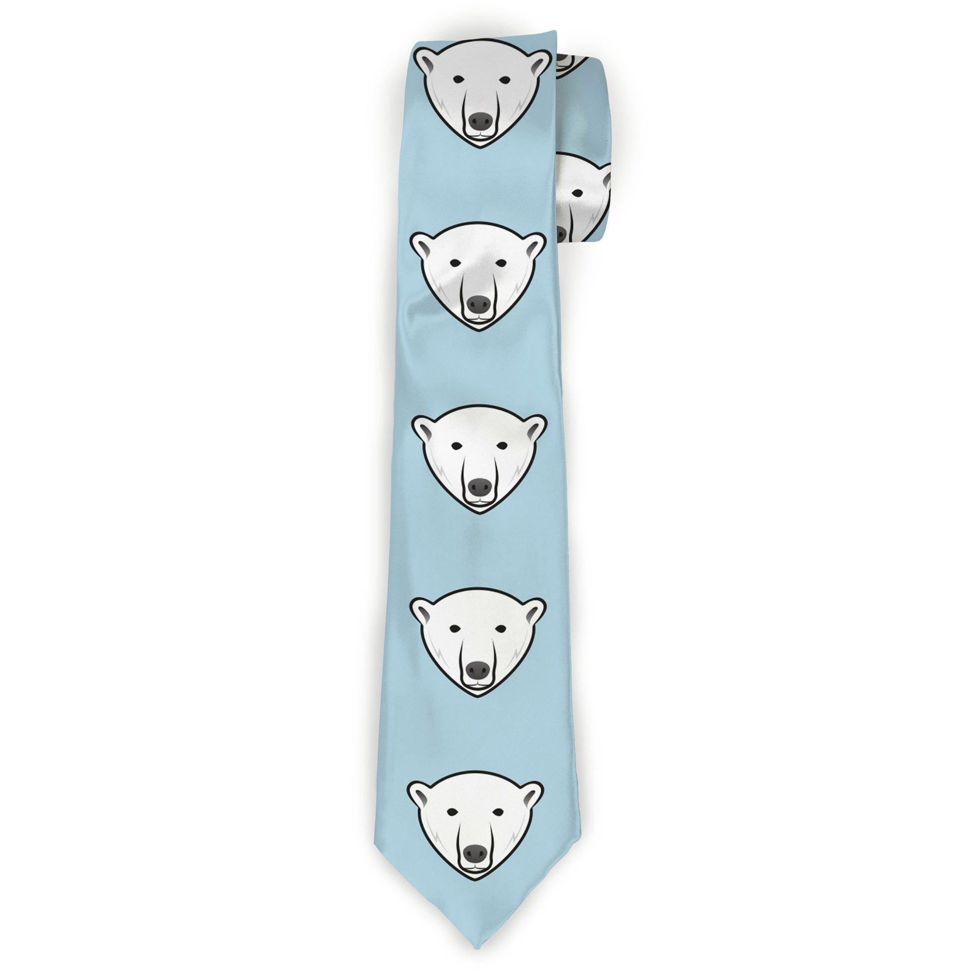 Buckle-Down Necktie - Polar Bear Repeat Baby Blue Neckties Buckle-Down