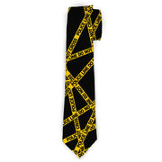 Buckle-Down Necktie - Police Line Black/Yellow Neckties Buckle-Down