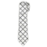 Buckle-Down Necktie - Plaid X Weathered White/Gray Neckties Buckle-Down